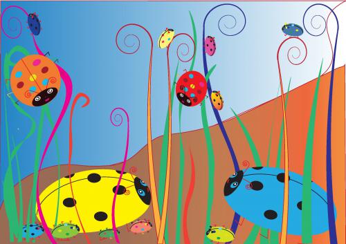 איור דיגיטלי - חיפושיות