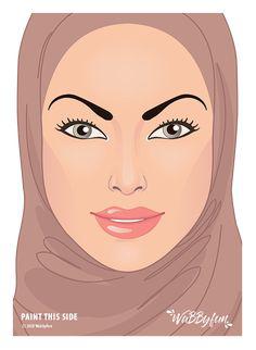 איור דיגיטלי - אישה מוסלמית